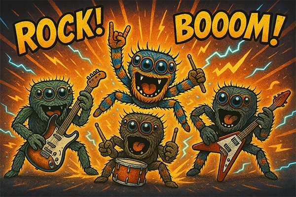 Rock jumping spider spidergadget